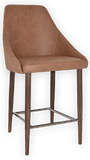 Stockholm Stool 65cm Light Walnut Metal Leg - Richmond Office Furniture