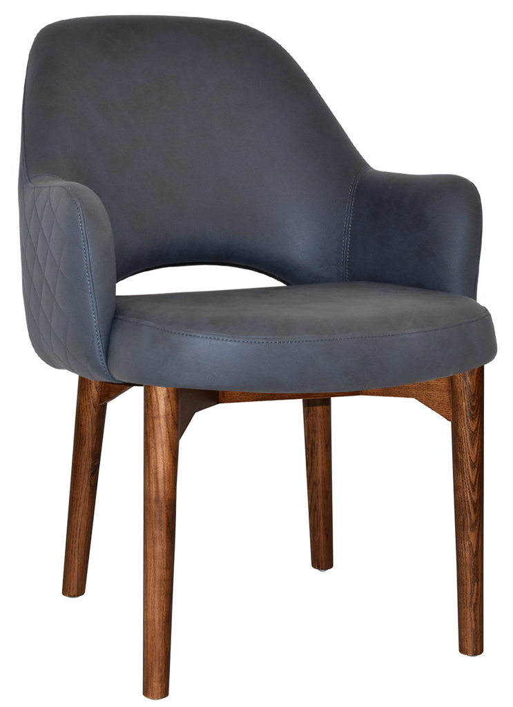 Albury XL Arm Chair Light Walnut Timber Leg - Richmond Office Furniture