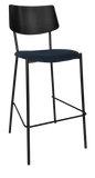 Texas Stool Black Frame - Padded Seat