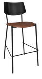 Texas Stool Black Frame - Padded Seat