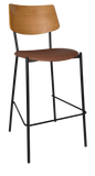 Texas Stool Black Frame - Padded Seat