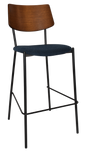 Texas Stool Black Frame - Padded Seat