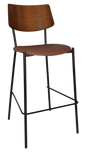 Texas Stool Black Frame - Padded Seat