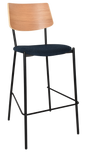 Texas Stool Black Frame - Padded Seat