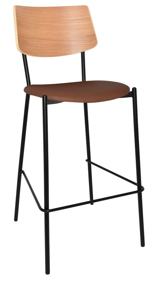 Texas Stool Black Frame - Padded Seat