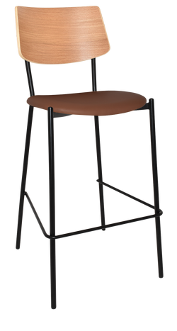 Texas Stool Black Frame - Padded Seat