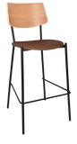 Texas Stool Black Frame - Padded Seat