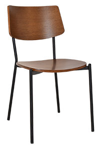 Texas Chair Black Frame Light Walnut Finish - All Options