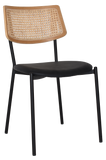 Texas Rattan Chair Black Frame Natural Finish - All Options