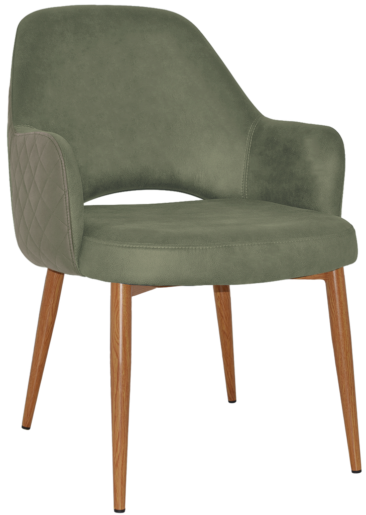 Albury XL Arm Chair Oak Metal Leg - Richmond Office Furniture