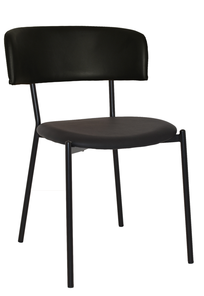 Lugano Chair Black Vinyl - Richmond Office Furniture